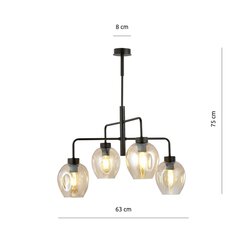 Emibig lamp valgusti Lukka 4 Black/Amber цена и информация | Люстры | kaup24.ee