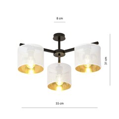 Emibig светильник Jordan 3 White/Gold цена и информация | Потолочные светильники | kaup24.ee