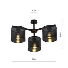 Светильник Emibig Jordan 3 Black цена и информация | Потолочные светильники | kaup24.ee