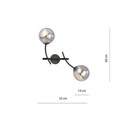 Emibig светильник Hunter K2 Black/Grafit цена и информация | Настенный светильник Конусы | kaup24.ee