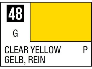 Краска Mr.Hobby - Mr.Color C-048 Clear Yellow, 10 мл цена и информация | Принадлежности для рисования, лепки | kaup24.ee
