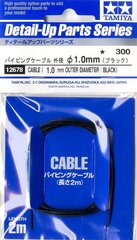 Tamiya - Kaabel (väline D 1mm / must), 12678 hind ja info | Klotsid ja konstruktorid | kaup24.ee