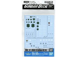 Часть пластиковой сборной модели Bandai - Gundam Decal No.127 MS Gundam 00 The Movie Multiuse 1, 62160 цена и информация | Конструкторы и кубики | kaup24.ee