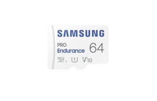 Samsung Pro Endurance 64GB microSDXC™ kaart+SD-adapter (MB-MJ64KA/EU) цена и информация | Карты памяти | kaup24.ee