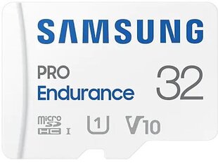Samsung Pro Endurance 32GB microSDXC™ kaart + SD-adapter (MB-MJ32KA/EU) цена и информация | Карты памяти | kaup24.ee