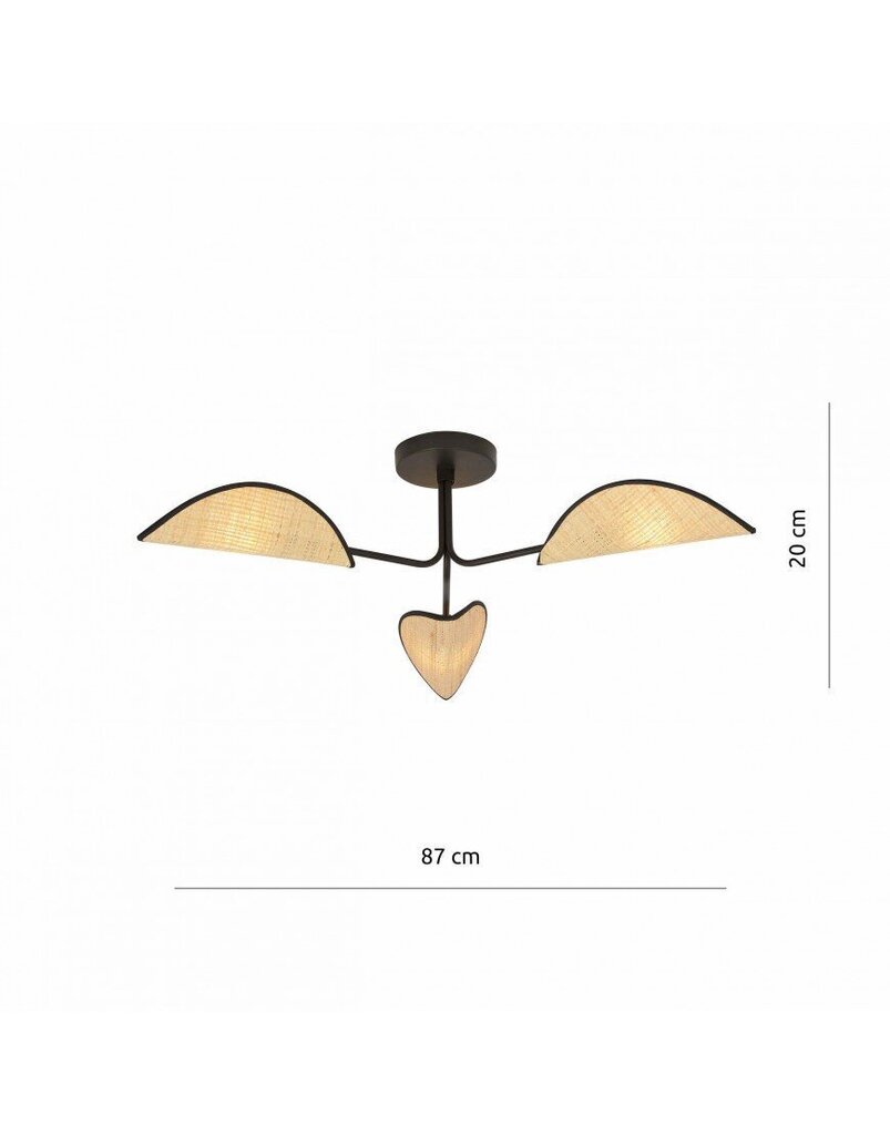 Lamp Emibig Gomez 3 Rattan hind ja info | Laelambid | kaup24.ee