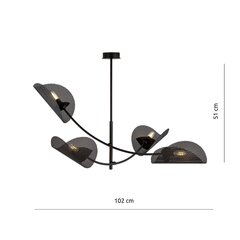 Lamp Emibig Gladio 4 Black цена и информация | Люстры | kaup24.ee