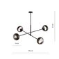Lamp Emibig Linear 4 Black/Stripe цена и информация | Rippvalgustid | kaup24.ee