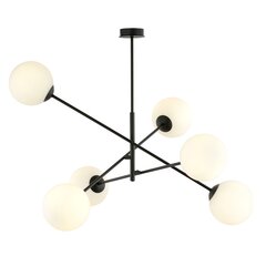 Lamp Emibig Linear 6 Black/Opal hind ja info | Rippvalgustid | kaup24.ee