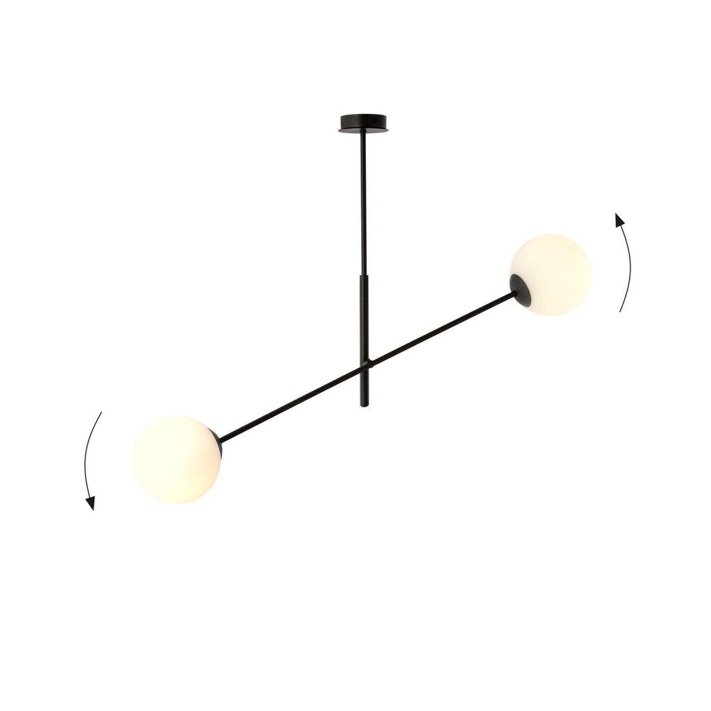 Lamp Emibig Linear 2 Black/Opal hind ja info | Rippvalgustid | kaup24.ee