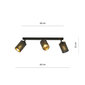 Lamp Emibig Bronx 3 Black цена и информация | Laelambid | kaup24.ee