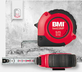 Mõõdulint BMI twoComp (5 m; 25 mm) hind ja info | Käsitööriistad | kaup24.ee