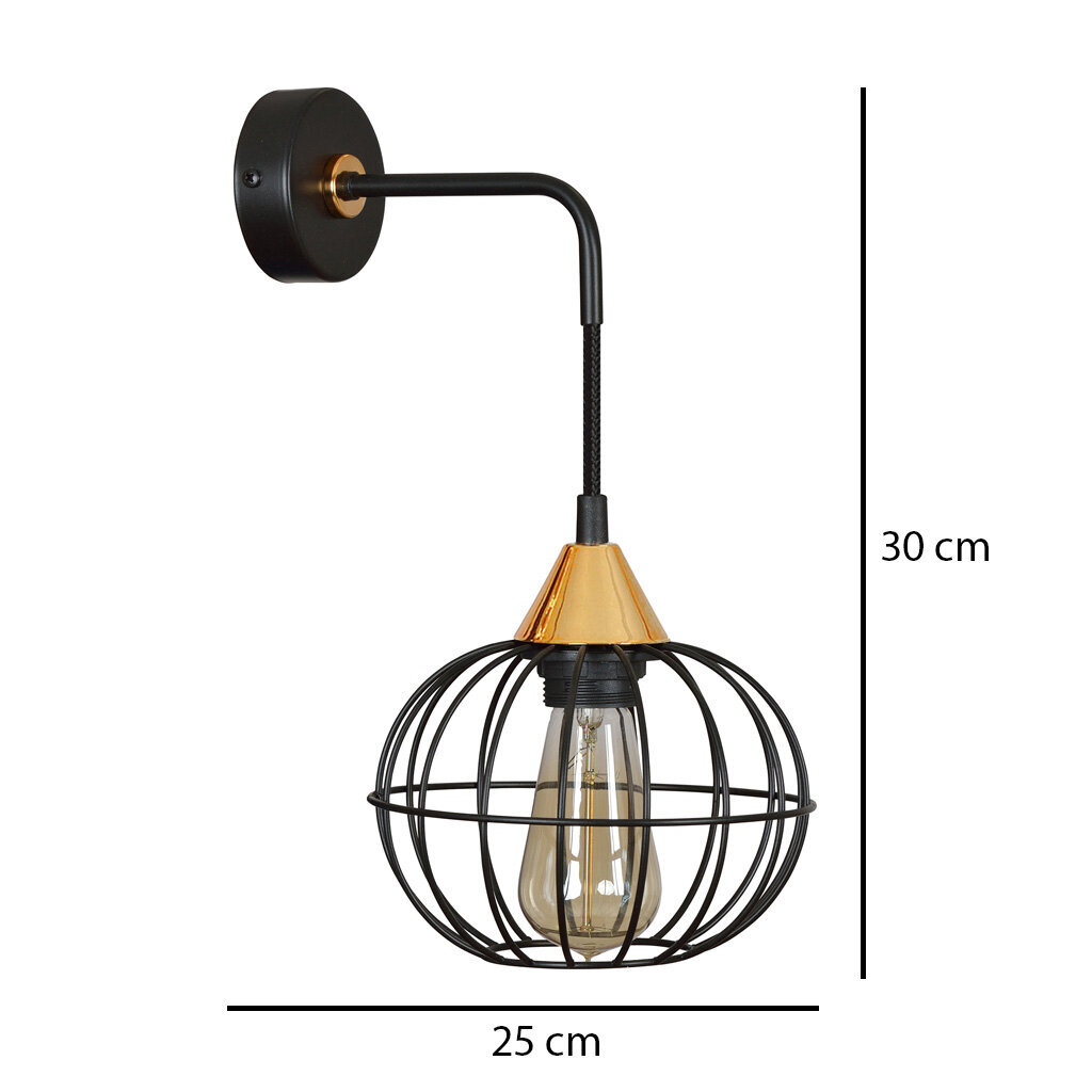 Seinavalgusti Emibig LATARNIA K1 BLACK hind ja info | Seinavalgustid | kaup24.ee