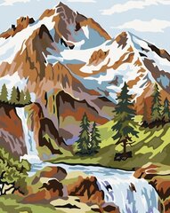 Maalid numbrite järgi "Mountains and river 1 " 40x50 G PP15 цена и информация | Живопись по номерам | kaup24.ee