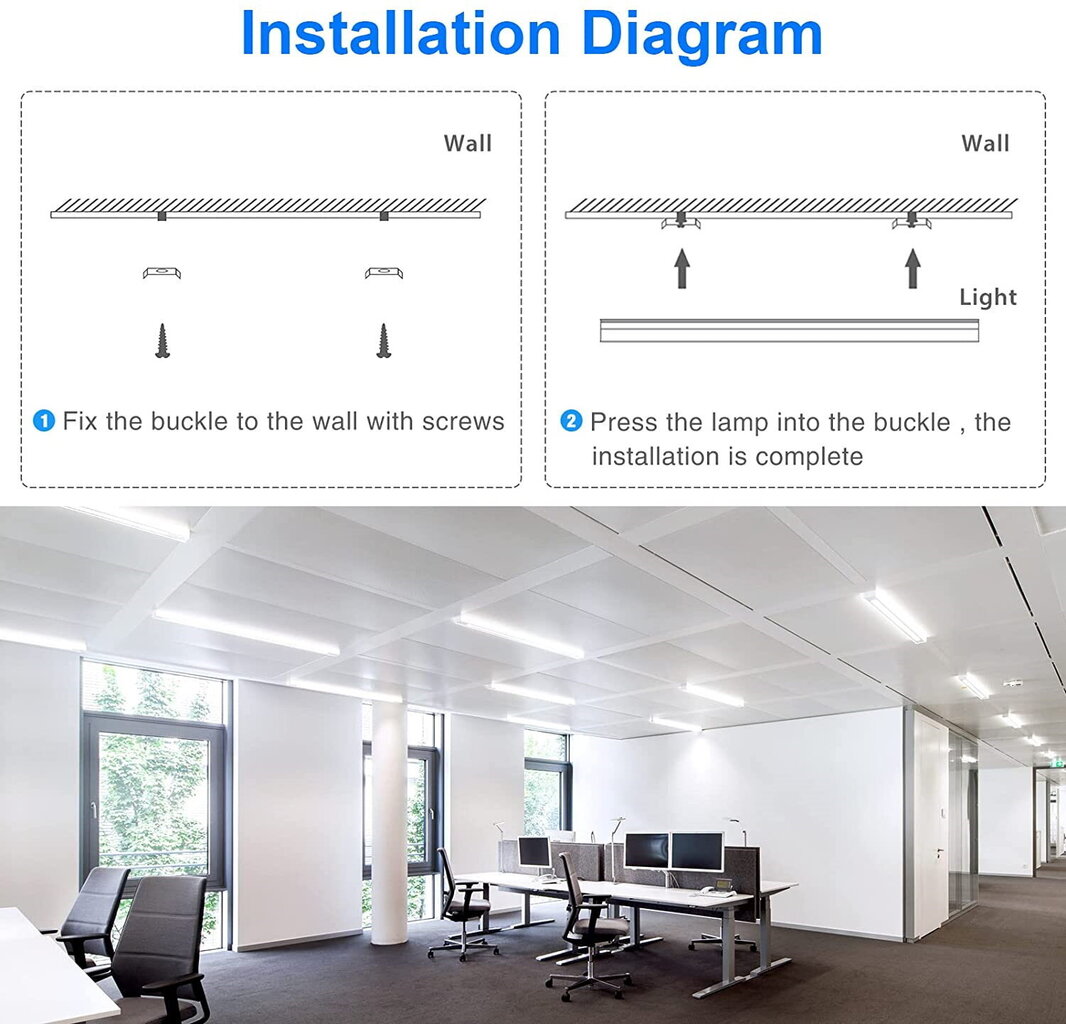 LED valgusti G.LUX GL-LED-NEW BATTEN-50W-1500mm hind ja info | Laelambid | kaup24.ee