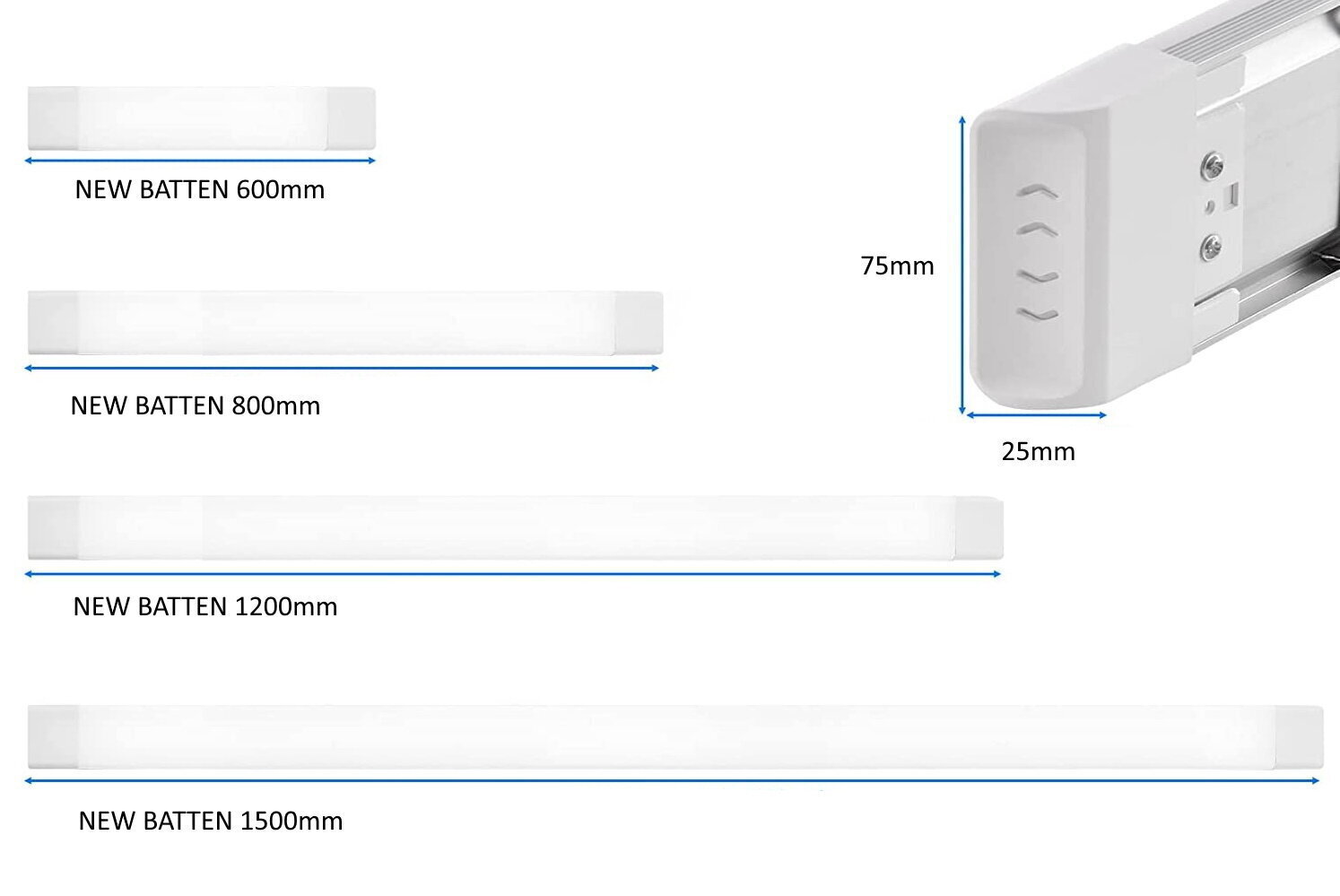 LED valgusti G.LUX GL-LED-NEW BATTEN-20W-600mm hind ja info | Laelambid | kaup24.ee