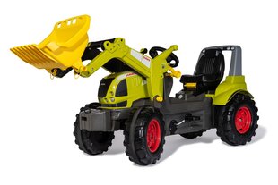 Трактор с педалями и передним ковшом на колесах Farmtrac Claas Arion 640 цена и информация | Игрушки для мальчиков | kaup24.ee