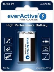 everActive Pro Alkaline 6LR61 9V patarei, 1 tk. hind ja info | Patareid | kaup24.ee