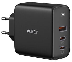 AUKEY Omnia Mix 3 PA-B6S Зарядное устройство 1x USB 2x USB-C Power Delivery 3.0 90 Вт Черный цена и информация | Зарядные устройства для телефонов | kaup24.ee