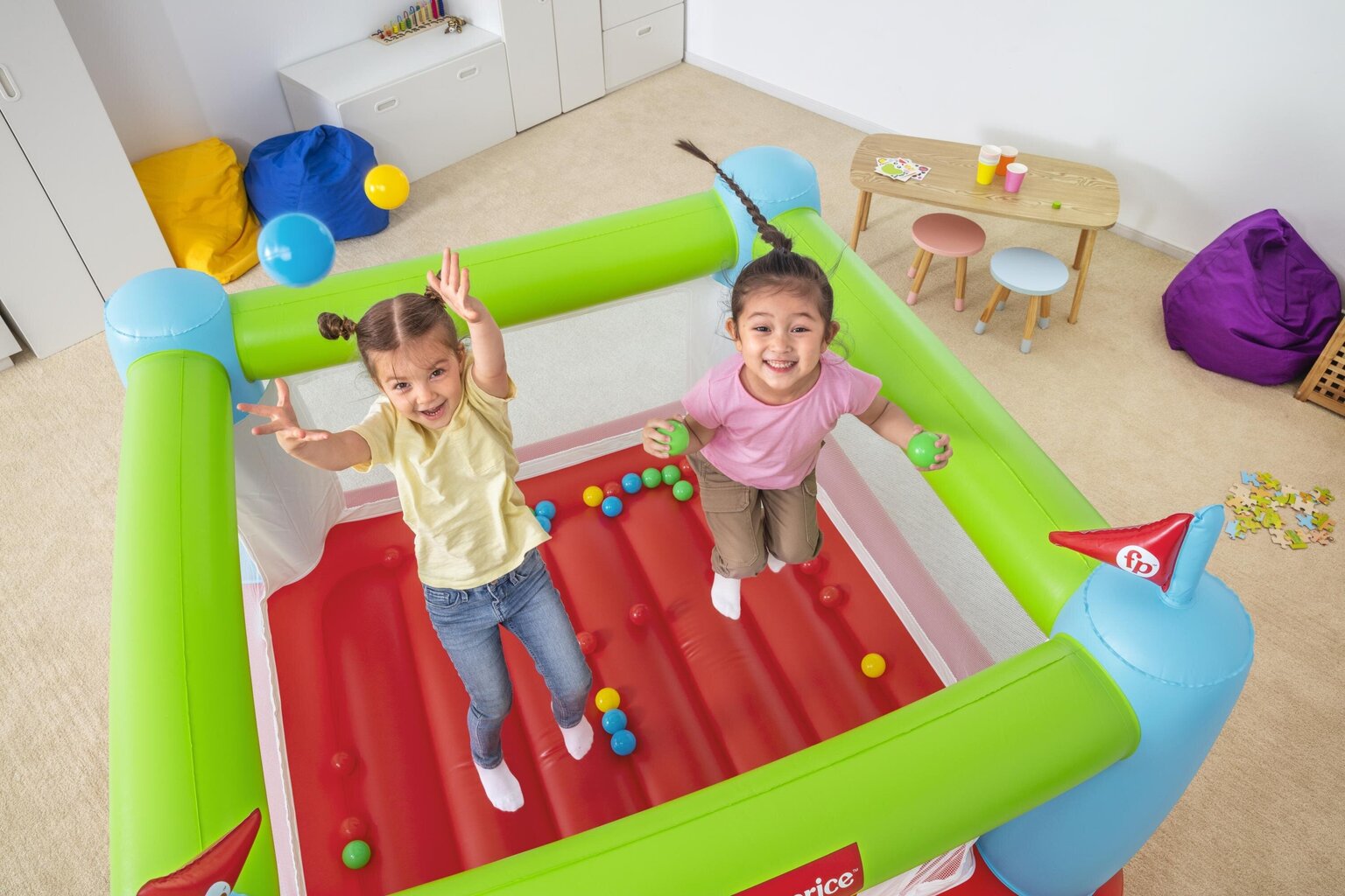 Täispuhutav batuut Bestway Fisher-Price Bouncesational, 175x173x135 cm цена и информация | Täispuhutavad veemänguasjad ja ujumistarbed | kaup24.ee