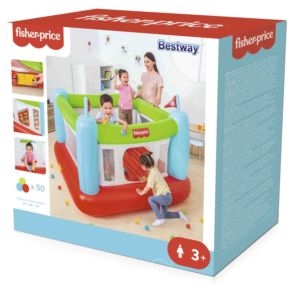 Täispuhutav batuut Bestway Fisher-Price Bouncesational, 175x173x135 cm цена и информация | Täispuhutavad veemänguasjad ja ujumistarbed | kaup24.ee