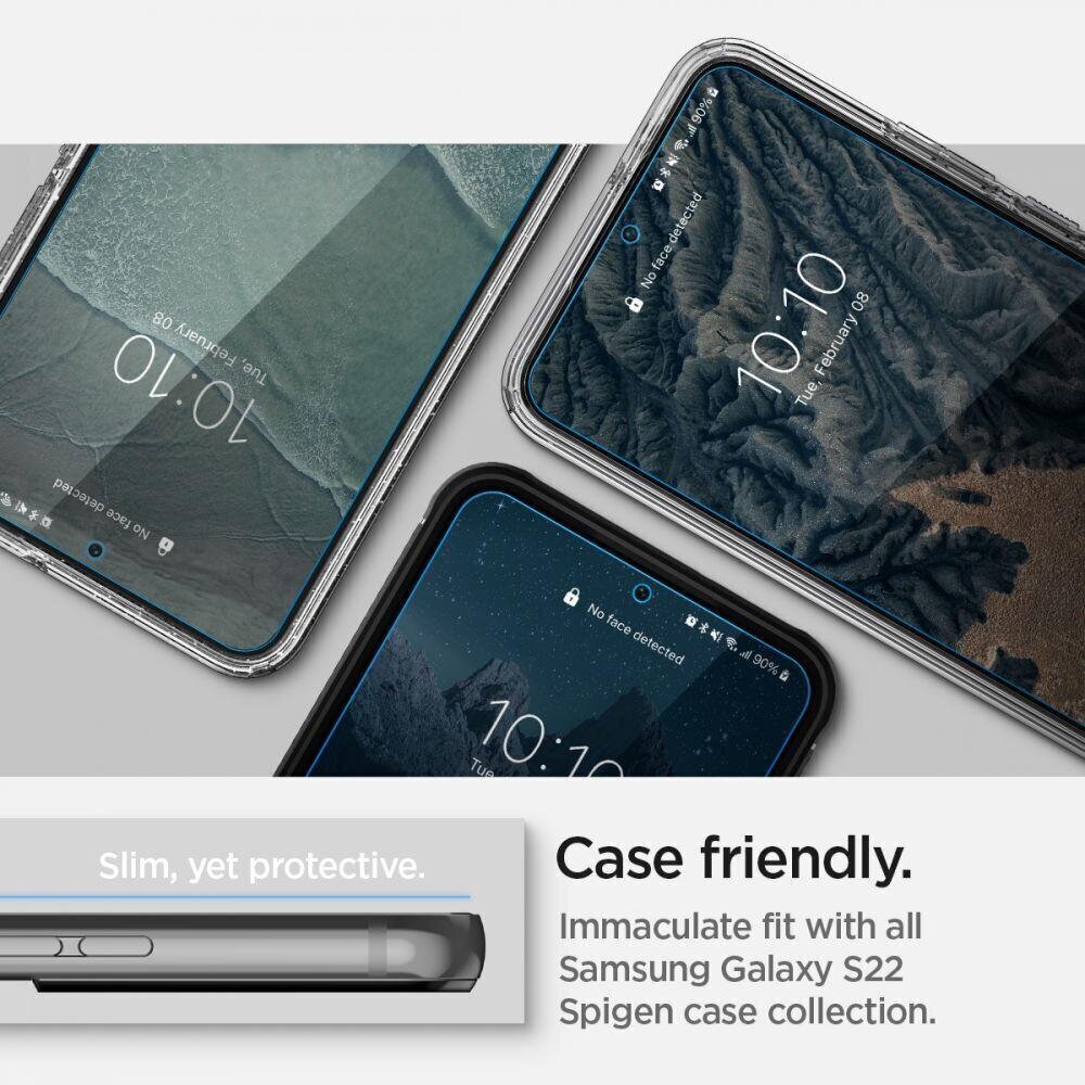 Kaitseklaas Spigen Neo Flex 2-Pack telefonile Galaxy S22 hind ja info | Ekraani kaitsekiled | kaup24.ee