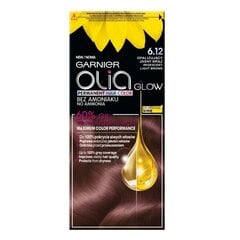 Стойкая краска для волос на масляной основе без аммиака Garnier Olia, 6.12 Light Brown цена и информация | Краска для волос | kaup24.ee