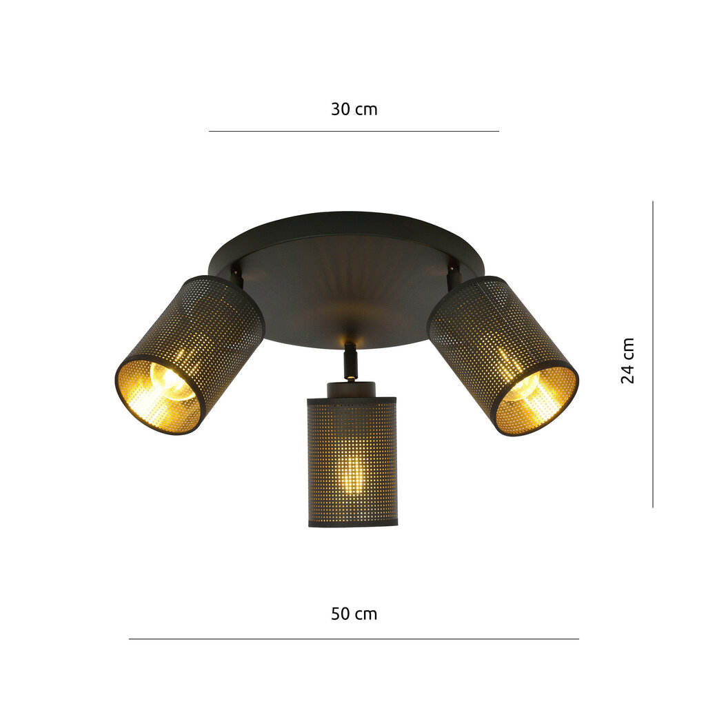 Lamp Emibig Bronx 3 Premium Black цена и информация | Laelambid | kaup24.ee