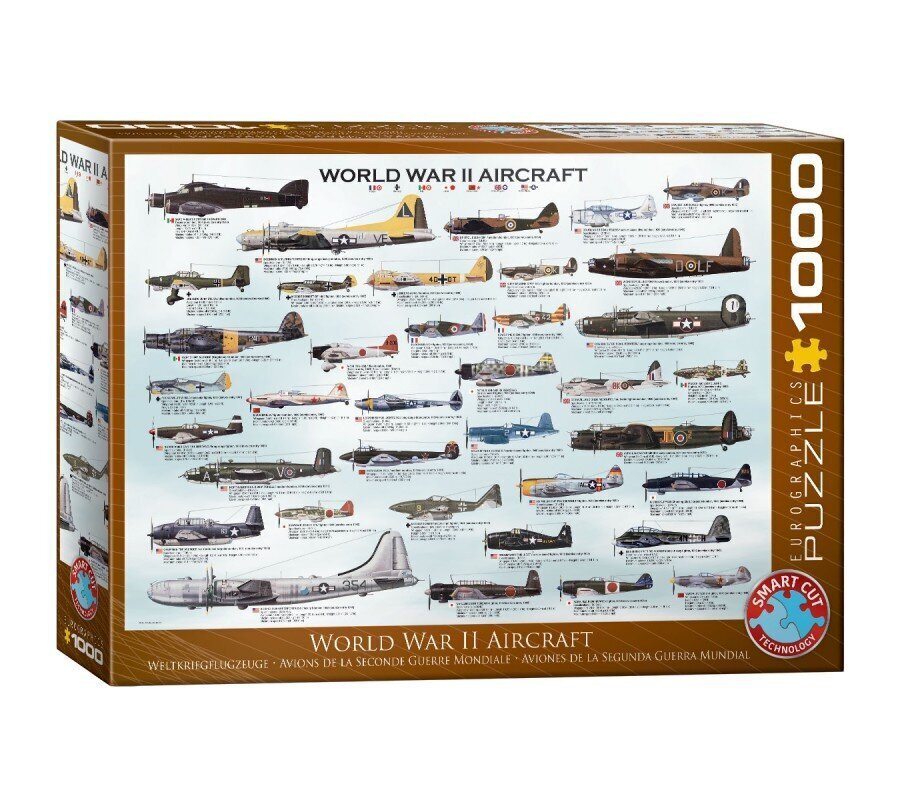 Pusle Eurographics, 6000-0075, WWII Aircraft, 1000 tk цена и информация | Pusled | kaup24.ee