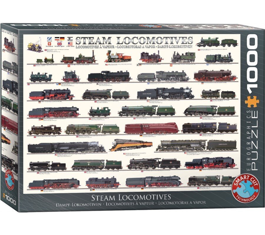 Pusle Eurographics, 6000-0090, Steam Locomotives, 1000 tk hind ja info | Pusled | kaup24.ee