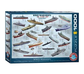 Pusle Eurographics, 6000-0133, WWII Warships, 1000 tk цена и информация | Пазлы | kaup24.ee