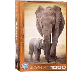 Pusle Eurographics, 6000-0270, Elephant and Baby, 1000 tk hind ja info | Pusled | kaup24.ee