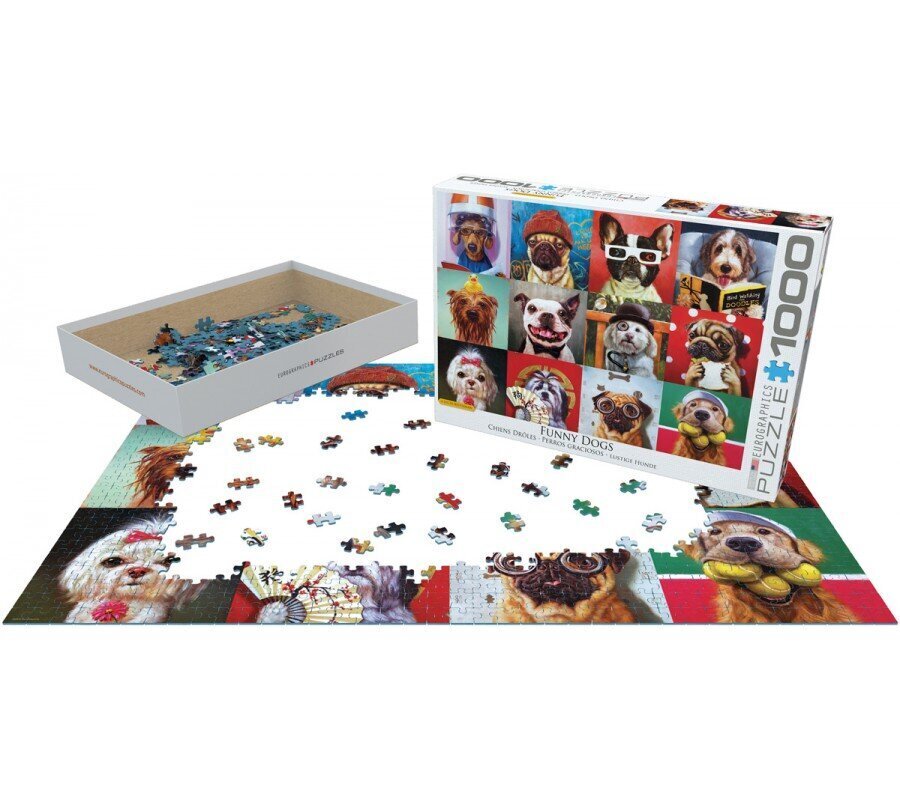 Pusle Eurographics, 6000-5523, Funny Dogs, 1000 tk hind ja info | Pusled | kaup24.ee