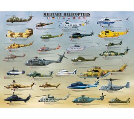 Pusle Eurographics, 6500-0088, Military Helicopters, 500 tk hind ja info | Pusled | kaup24.ee
