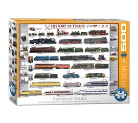 Pusle Eurographics, 6500-0251, History of Trains, 500 tk hind ja info | Pusled | kaup24.ee