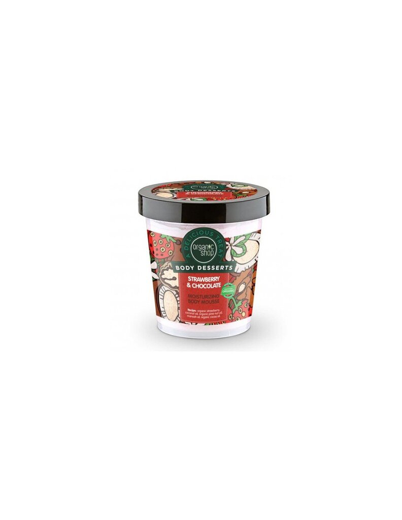 Niisutav kehakreem Organic Shop Body Desserts Strawberry & Chocolate 450 ml hind ja info | Kehakreemid, losjoonid | kaup24.ee