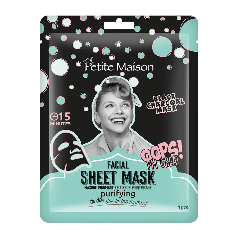 Kangasmask puhastav Black Charcoal Petite Maison 25ml hind ja info | Näomaskid, silmamaskid | kaup24.ee