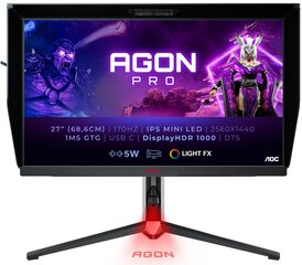 27"Quad HD monitor AOC AG274QXM цена и информация | Мониторы | kaup24.ee