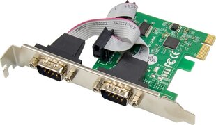 Kontroler ProXtend PCIe 2.0 x1 - 2x DB9 RS-232 (PX-SP-55009) цена и информация | Регуляторы | kaup24.ee