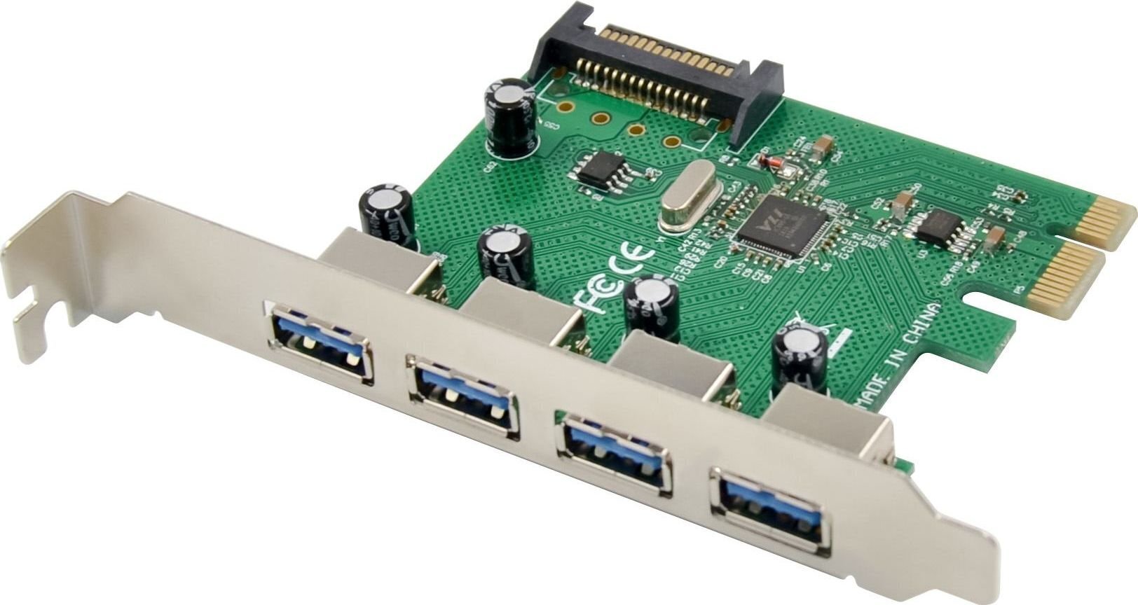 Kontroler ProXtend PCIe 2.0 x1 - 4x USB 3.0 (PX-UC-86260) hind ja info | Regulaatorid | kaup24.ee