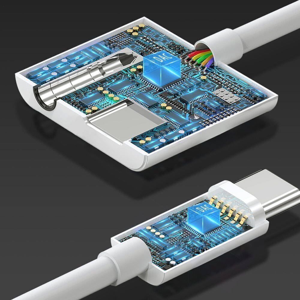 Adapter Joyroom, USB-C - USB-C / 3.5mm mini jack hind ja info | Mobiiltelefonide kaablid | kaup24.ee