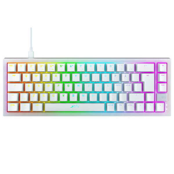 Klaviatuur Xtrfy K5 Compact, RGB, läbipaistev valge, UK hind ja info | Klaviatuurid | kaup24.ee