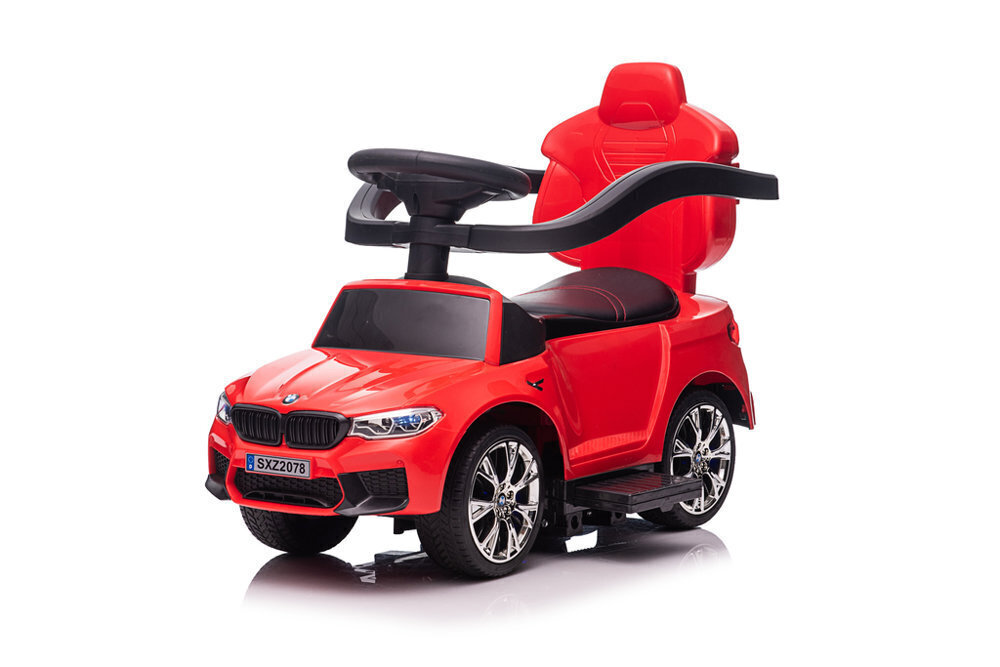 BMW SXZ2078 LED-i käepidemega lastetõukur. Punane. Kummist rehvid hind ja info | Imikute mänguasjad | kaup24.ee