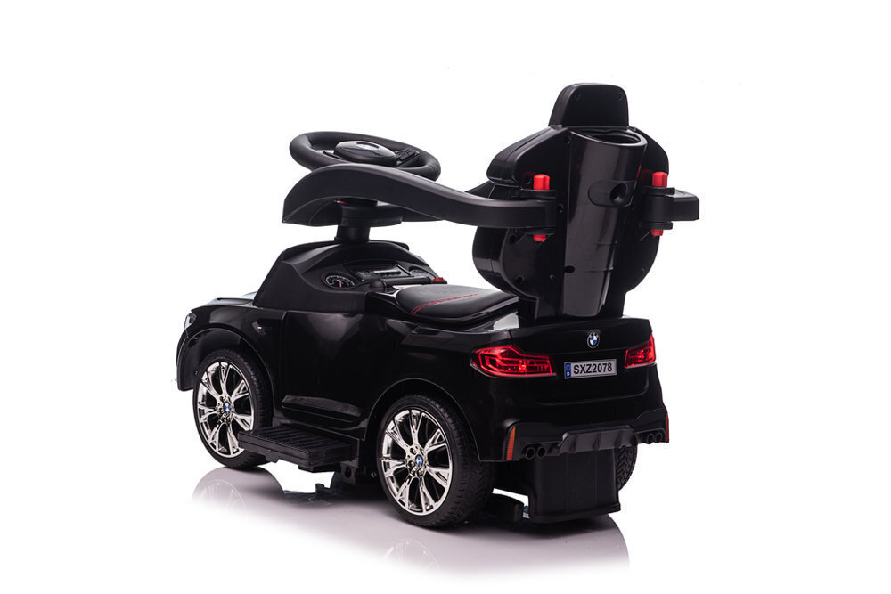 BMW SXZ2078 LED-i käepidemega lastetõukur. Must. Kummist rehvid hind ja info | Imikute mänguasjad | kaup24.ee