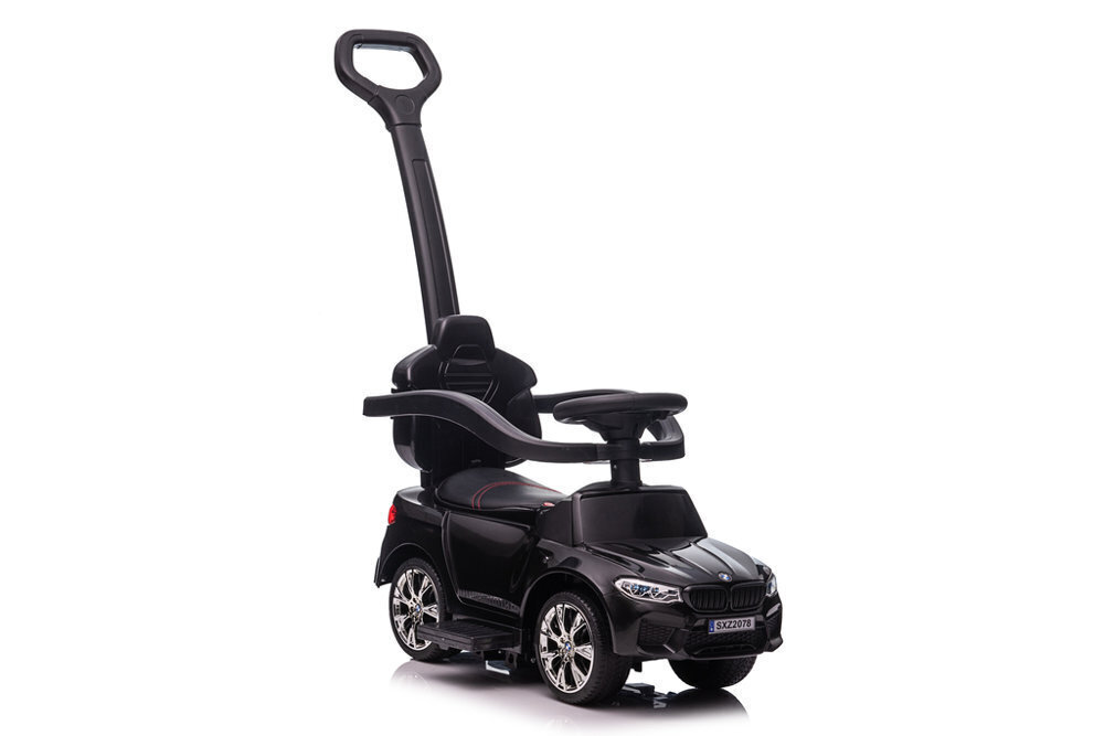 BMW SXZ2078 LED-i käepidemega lastetõukur. Must. Kummist rehvid hind ja info | Imikute mänguasjad | kaup24.ee
