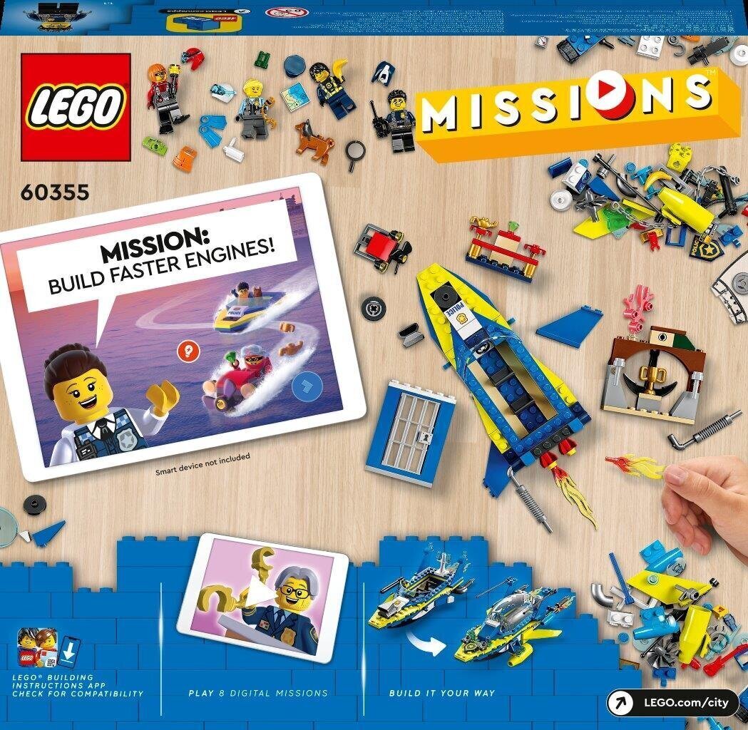 60355 LEGO® City Missions Veepolitsei detektiivi missioonid цена и информация | Klotsid ja konstruktorid | kaup24.ee