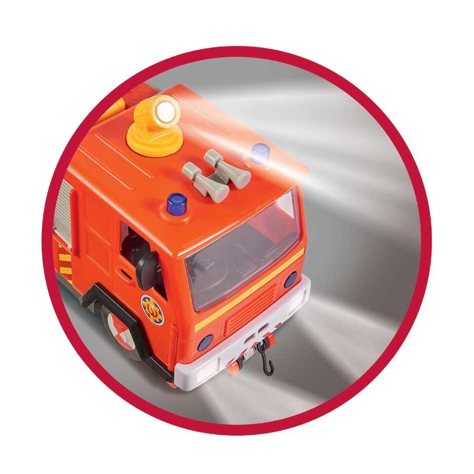 Tuletõrjeauto tulede ja helidega Simba Dickie Toys Fireman Sam (Tuletõrjuja Sam) Jupiter + 2 kujukest цена и информация | Poiste mänguasjad | kaup24.ee