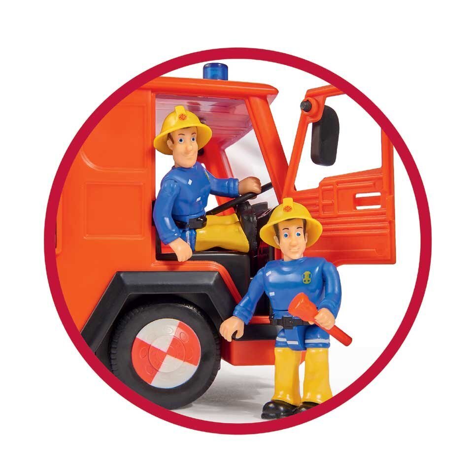 Tuletõrjeauto tulede ja helidega Simba Dickie Toys Fireman Sam (Tuletõrjuja Sam) Jupiter + 2 kujukest цена и информация | Poiste mänguasjad | kaup24.ee