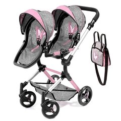 Кукольная коляска Dolls pram Neo twins 26233AA/2 цена и информация | MUST Металлическая бутылочка с Ярким рисунком (без BPA) (500ml) для мальчиков от 3+ лет Серая с Машинкой | kaup24.ee