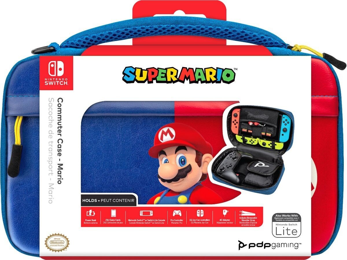 PDP Nintendo Switch Mario Travel case цена и информация | Mängukonsoolide lisatarvikud | kaup24.ee